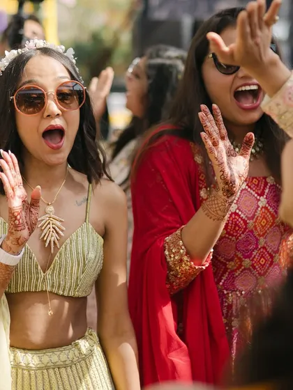 The bridesmaids' expressions say it all. We create entries that are full of surprise and excitement.