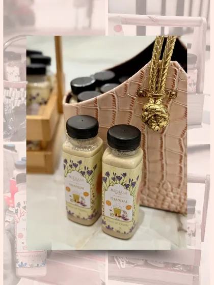 My homemade Thandai is a taste of tradition. I blend it with handpicked almonds, rich dry fruits, and a secret mix of spices, crafting a refreshing drink perfect for any celebration.