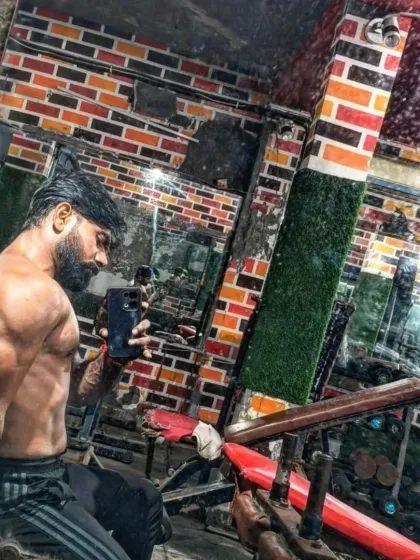 It might not be the best in the world, but it's mine and I'm proud of it. A selfie after a tough workout.