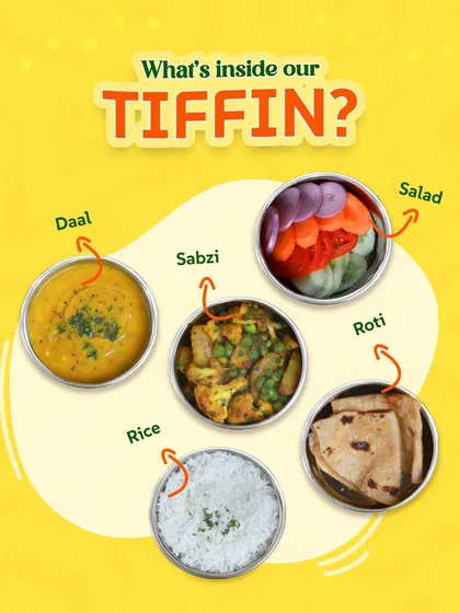 Ever wonder what’s inside a True Tiffin? It’s simple: a balanced, wholesome meal of dal, sabzi, rice, roti, and salad. It's thoughtfully planned to give you comfort and energy, not a food coma.
