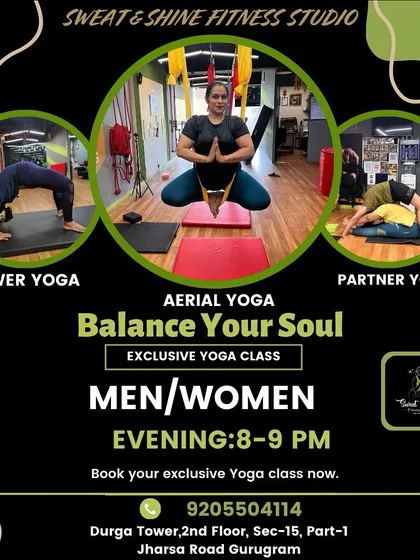 Our evening yoga class from 8-9 PM is open to both men and women. It's a great way to unwind after a long day and work on your strength, flexibility, and peace of mind.