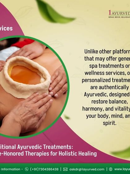 This image shows Kati Basti, a specialized treatment where warm medicated oil is retained over the lower back. Unlike generic spa services, this is an authentic Ayurvedic therapy designed to relieve chronic back pain and stiffness.