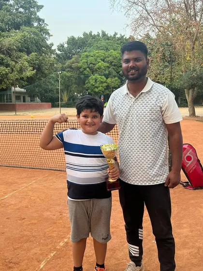 Kriash, one of our youngest champions, bagging his first U8 title at the Delhi Open, showing our ability to nurture talent from the very beginning.