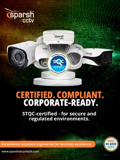 My STQC-certified solutions are certified, compliant, and corporate-ready. I engineer surveillance solutions for business excellence, ensuring every inch of your enterprise is secure and regulated.