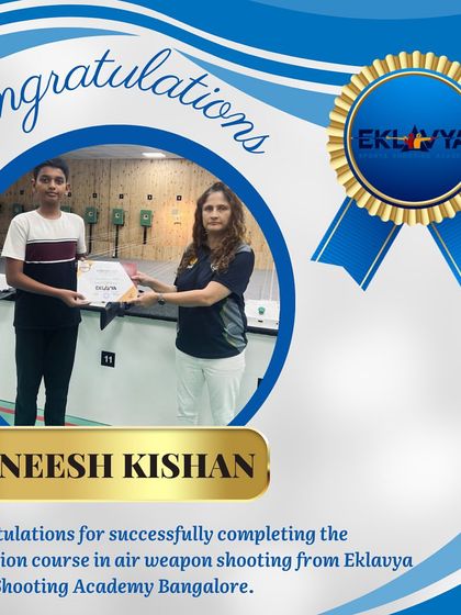 Congratulations to Aneesh Kishan for successfully completing the foundation course and beginning his journey in competitive shooting.