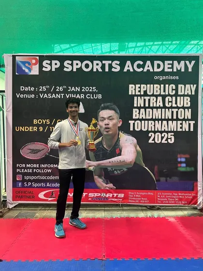 The U17 boys' runner-up, Aditya Nachare, after a competitive final.