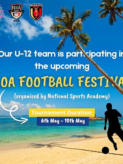 Announcing our U-12 team's participation in the upcoming Goa Football Festival.