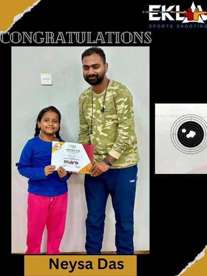 Celebrating our youngest achievers. Neysa Das proudly receives her foundation course certificate, showcasing her excellent first target.