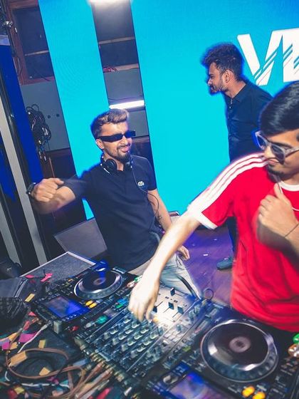 Another shot from the B2B set with Vinay. We feed off each other's energy, creating a dynamic and unpredictable musical journey.