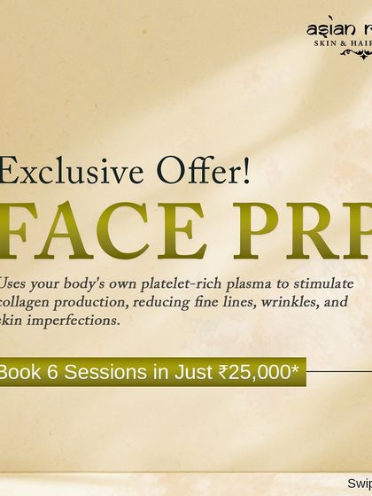 This graphic details my exclusive offer for Face PRP. This treatment uses your body's own platelet-rich plasma to stimulate collagen, reducing fine lines, wrinkles, and other skin imperfections for a natural, rejuvenated look.