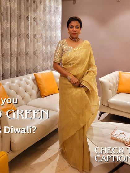 Did you go green this Diwali? I chose to make a sustainable style move by reusing an old saree, supporting local artisans and environmental mindfulness.