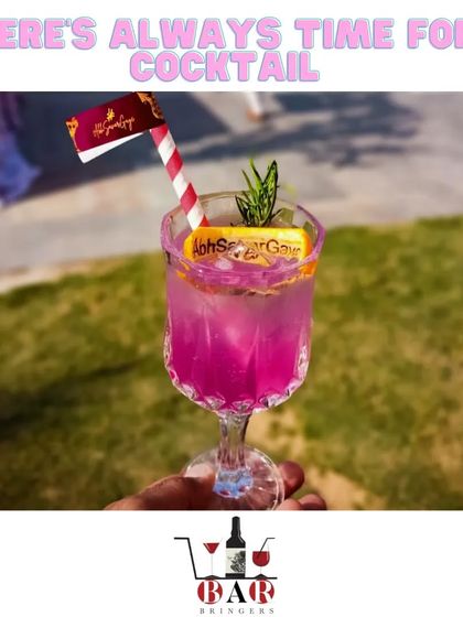 There's always time for a cocktail, especially at a wedding. This vibrant drink was part of a custom menu we designed for a daytime wedding function.