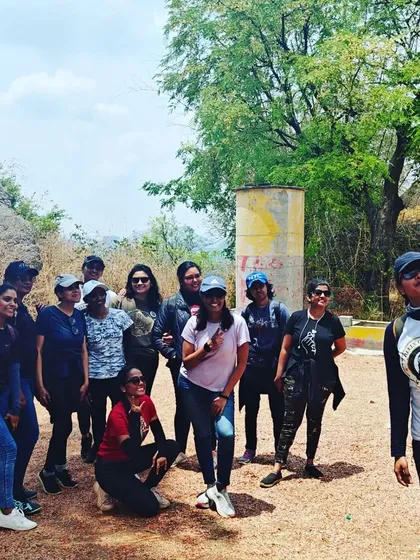 A group selfie during a trek. These are the candid, happy moments that define our community.
