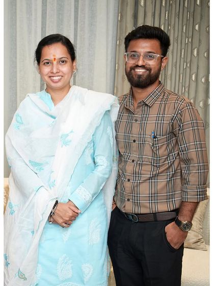 Posing with Honorable State Minister Aditi Tatkare during her visit to our completed project. It was a pleasure to walk her through the design and details of the home.