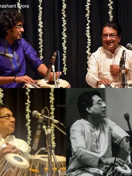 A collage showing me performing with my father. These moments on stage together are some of the most cherished of my life, representing the continuation of our family's musical tradition.
