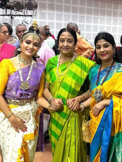With my Guru Dr. Padmasubrahmanyam, whose presence and appreciation for my student's performance made the evening feel supremely special.