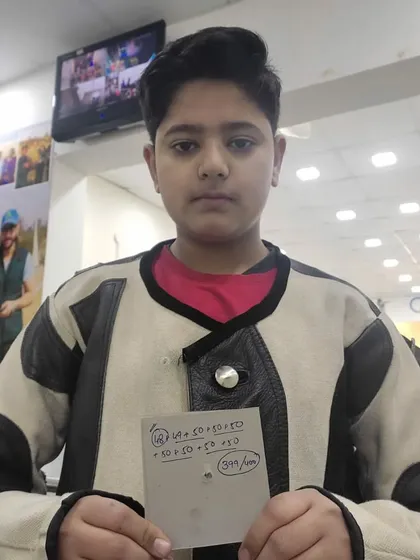 This is what peak performance looks like. Our student Manomay Kathurua proudly displays his practice match score of 399/400, a near-perfect result that reflects immense focus and consistent training.