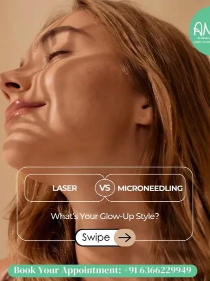 Laser versus Microneedling: what's your glow-up style? This post breaks down the key differences to help you understand which treatment best suits your skin goals, whether it's targeting deep pigmentation or boosting natural collagen.