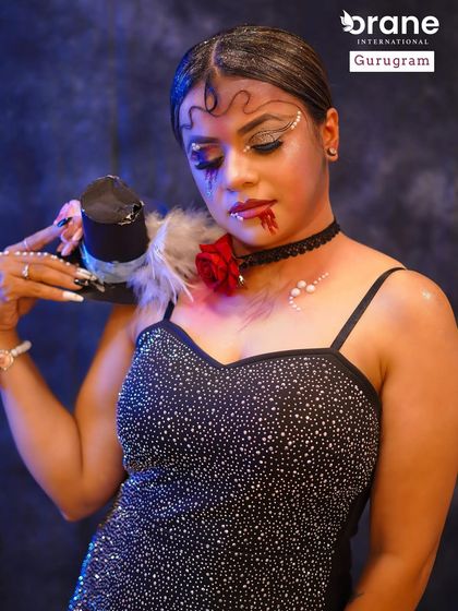 This shot with a top hat adds a theatrical element to the character. My SFX and fantasy courses prepare students for work in film, television, and theatre.