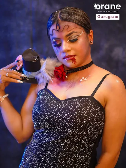 This shot with a top hat adds a theatrical element to the character. My SFX and fantasy courses prepare students for work in film, television, and theatre.