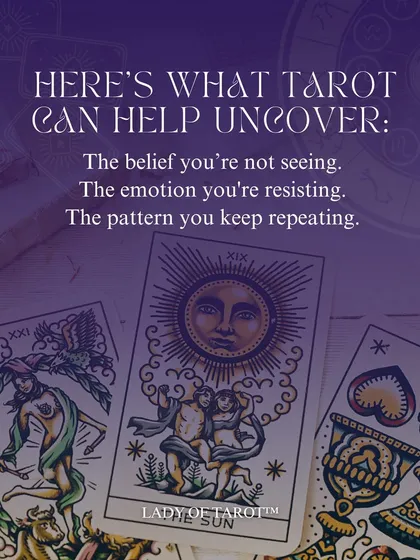 A tarot session with me is not about predicting a fixed future. It is a deep, reflective process. We work together to uncover the hidden belief you are not seeing, the emotion you are resisting, and the pattern you keep repeating. The answers are already within you; I just help you bring them to light.