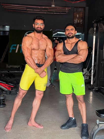 Posing with my client. My role is to guide and motivate them to be their best.