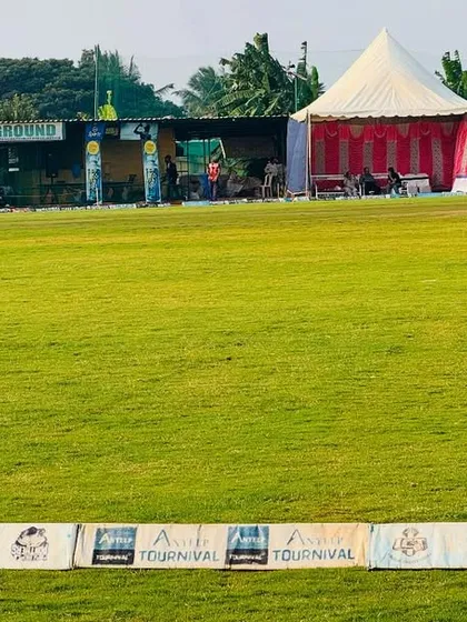 A view of our ground prepared for a tournament day. We provide all necessary infrastructure, including spacious tents for teams and officials, ensuring a comfortable and well-organized event experience.