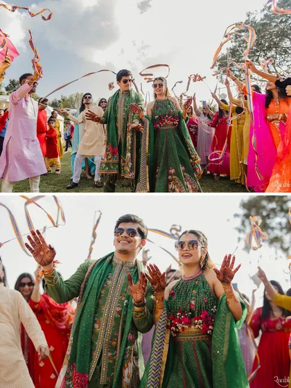 More moments from our colorful Haldi and Mehendi events, capturing the joy, laughter, and beautiful details.