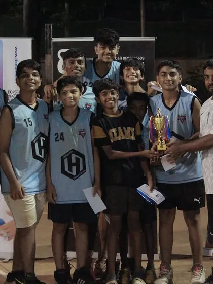 Team Redeem, the U-18 runners-up at Hooplah '24, after an intense final match.