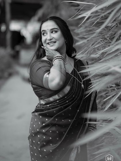 A timeless black and white portrait. This shows that a great makeup look is just as impactful in monochrome.