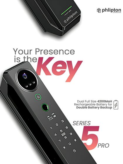 With the Series 5 Pro, your presence is the key. It's designed for instant recognition and features a powerful dual rechargeable battery for reliable, long-lasting performance and security.