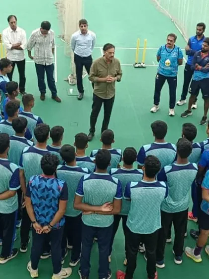I believe in direct mentorship. Here, I am sharing key strategic insights with the U-19 and U-23 squads before a major tournament.
