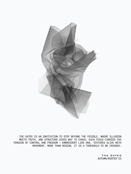 "The Gates" is an invitation to step beyond the visible, where illusion meets truth and structure gives way to chaos. This abstract visual represents the core tension of control and freedom in my work.