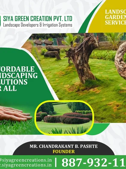 We offer affordable landscaping solutions for all types of spaces. This image showcases how we can use natural elements like wood and stone to create unique and beautiful garden designs.
