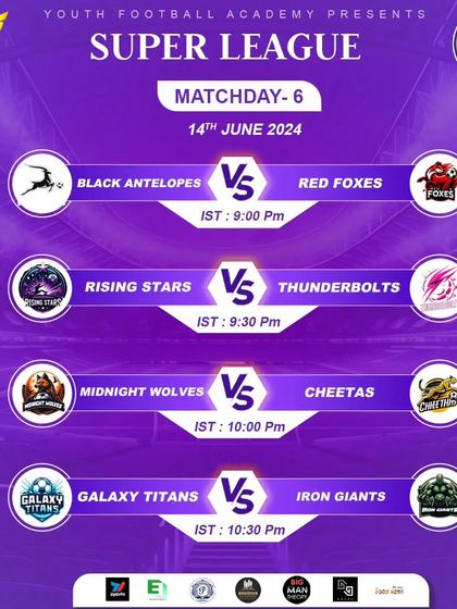 The fixture list for Matchday 6 of the Super League.