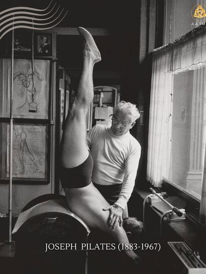 Did you know Pilates was invented by a man? This is Joseph Pilates himself, demonstrating the power and athleticism of his method. It was designed for strength, not just for flexibility.