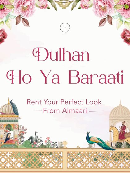 Whether you're the main event (Dulhan/Dulha) or part of the celebration (Baraati), I have the perfect look for you. Rent your outfit and make sure your style is on point for the wedding season.
