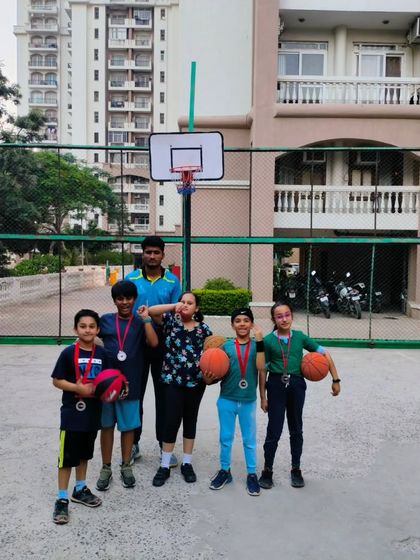 Another group of proud participants from a Ranking Day. These events help build a strong foundation for future basketball success.