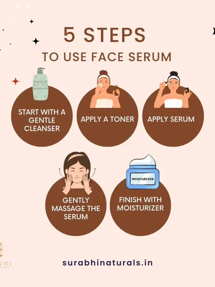 To get the most out of your face serum, follow these 5 steps. Always start with a gentle cleanser and toner, then apply the serum, massage it in, and finish with a moisturizer.