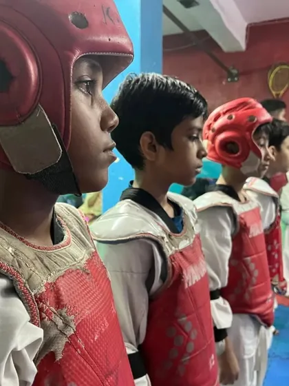 The look of determination on my young students' faces. They are learning the importance of focus and discipline.