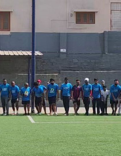 Lined up and ready to race! The competitive but friendly spirit of our Sports Day was contagious.