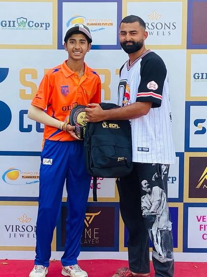 One of our players receiving an award at the SCPL. Recognizing individual brilliance within a team victory.