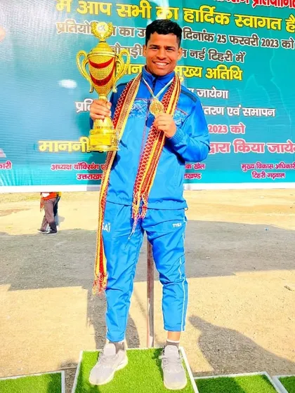 Rahul Singh with his gold medal and championship trophy. A proud moment for him and the academy.