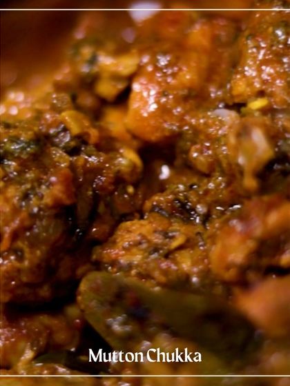 A close-up of the Mutton Chukka from our Chettinad menu, a dry and spicy dish that is full of flavor.