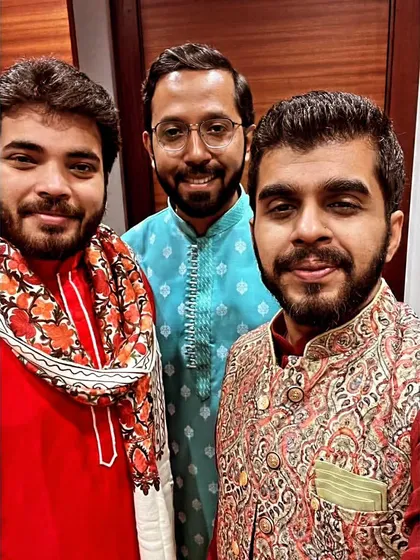 With my dear brothers and fellow performers at the Darbar Festival. The bond we share is forged in music.