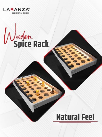 Inspired by nature, my wooden spice rack brings warmth and smart organization to your drawers. It's a beautiful and practical design for modern living.