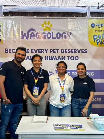 Our wonderful team at the Sakal Petopia event. We had a great time helping pet parents understand their furry friends better and sharing our passion for positive, force-free training.