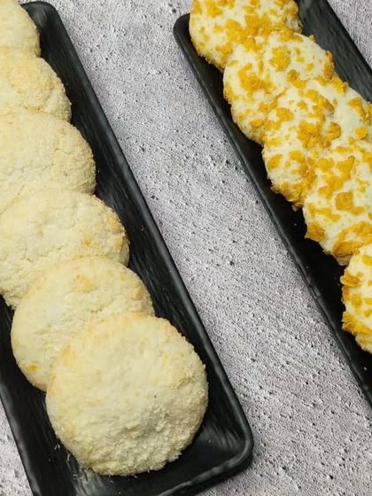 Coconut and cornflake cookies, showcasing different textures and flavors.