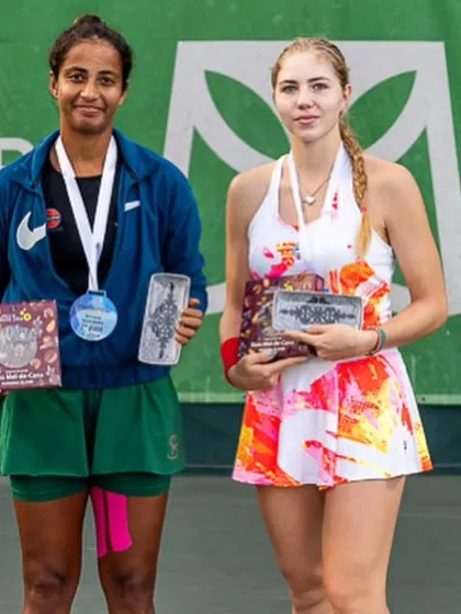 NTC's Riya Bhatia and her partner as runners-up at the ITF W50 Funchal in Portugal. A well-fought women's doubles final against a top-seeded team shows her competitive spirit on the world tour.