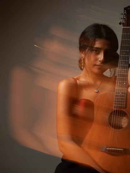 An artistic, motion-blur photo teasing the release of my song "Jigre".